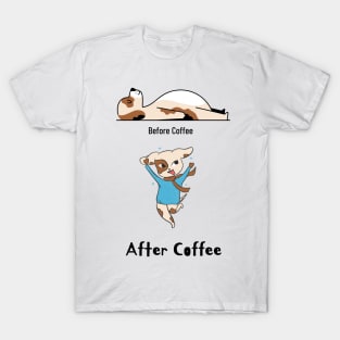 Before Coffee and After Coffee Effects T-Shirt